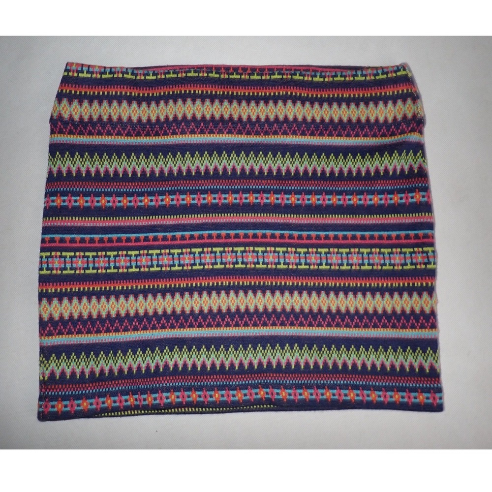 Nollie Womens Aztec Geometric Print Knit Mini Skirt Small Casual Boho Gropcore